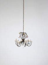 Load image into Gallery viewer, Murano Chandelier with Ceramic Flowers