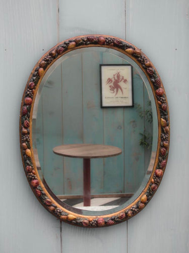 Large Barbola Oval Mirror