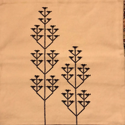 Two Trees, Black & White Cushion