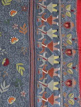 Load image into Gallery viewer, Marching Men Silk Kantha Throw