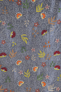 Marching Men Silk Kantha Throw