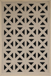 Black Triangles Kantha Throw