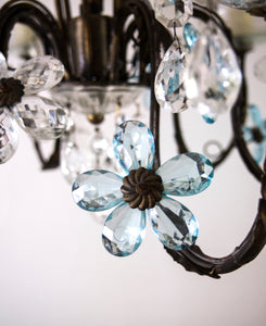 1950's Murano 'Blue Flower' Chandelier