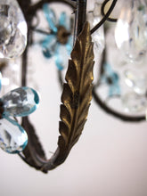 Load image into Gallery viewer, 1950&#39;s Murano &#39;Blue Flower&#39; Chandelier