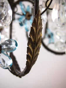 1950's Murano 'Blue Flower' Chandelier