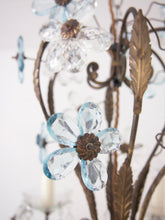 Load image into Gallery viewer, 1950&#39;s Murano &#39;Blue Flower&#39; Chandelier