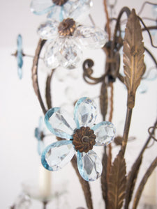 1950's Murano 'Blue Flower' Chandelier
