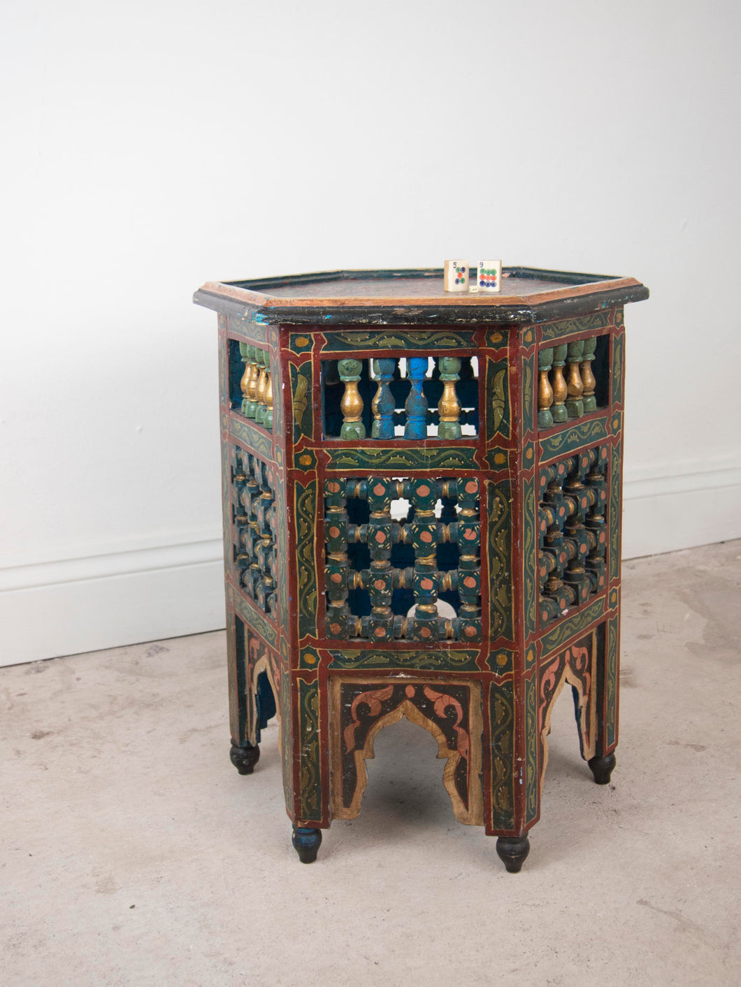1950's Hexagonal Painted Occasional Table