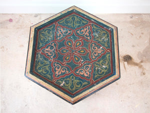 1950's Hexagonal Painted Occasional Table