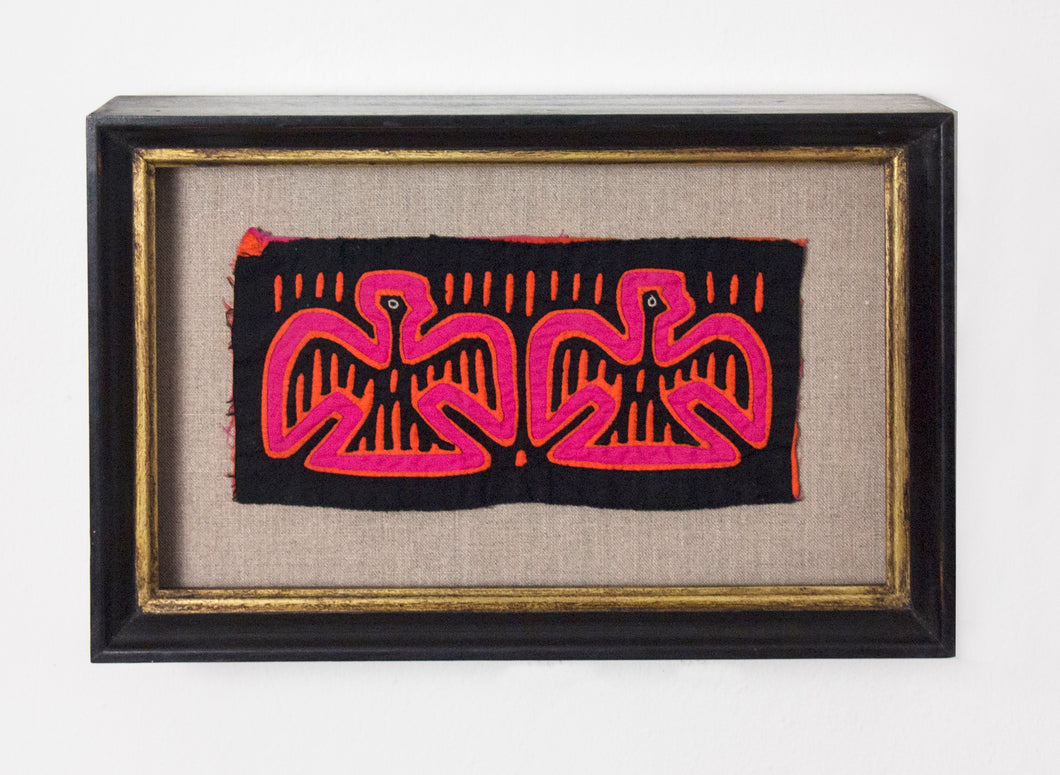 Two Pink Birds (Framed)